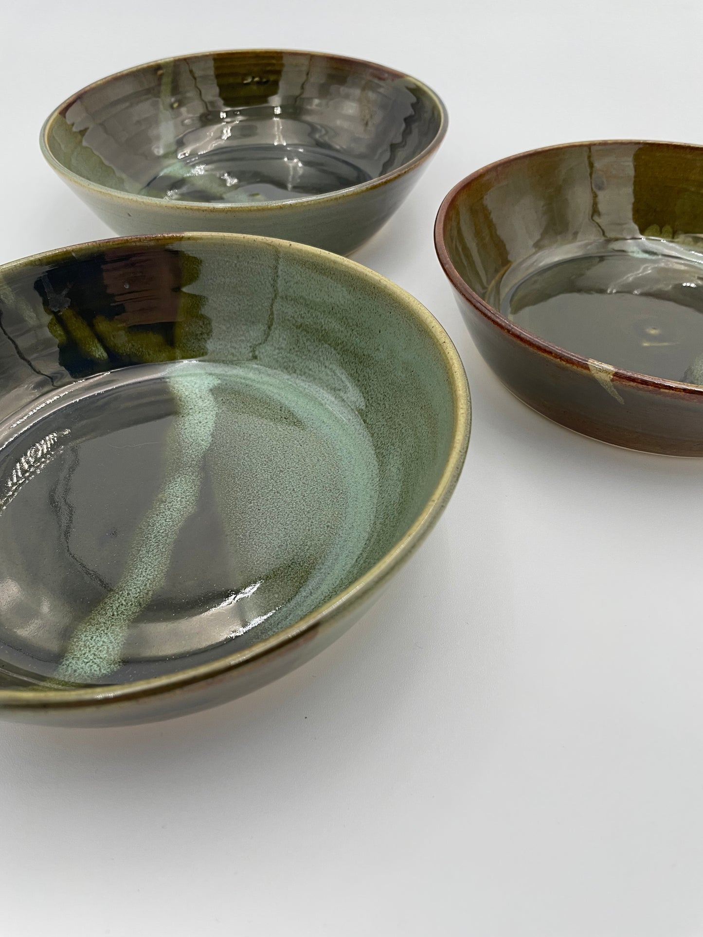Set of 3 Stackable Shallow Bowls